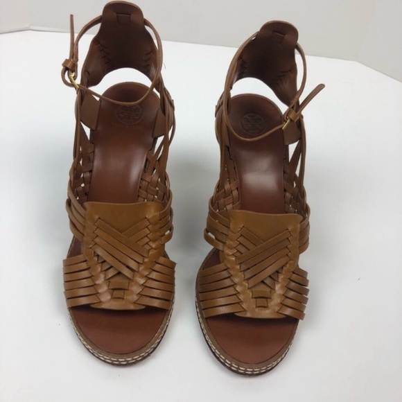 Tory Burch Pecha Woven Block Heel Sandals - Picture 4 of 8